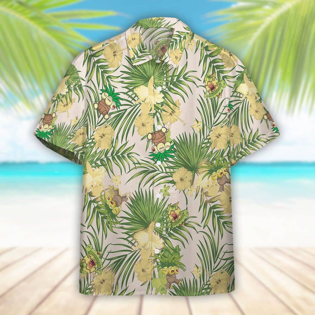 Pokemon Hawaiian Shirt Exeggutor Palm Leafs Hawaii Shirt Pokemon