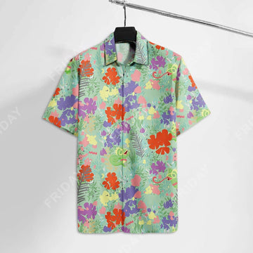 Pokemon Hawaiian Shirt Kecleon Pokemon Green Hawaii Pokemon Hawaii Shirt