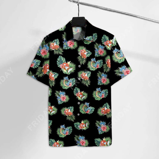 Pokemon Hawaiian Shirt Pokemon Magikarp Gyarados Black Hawaii Pokemon Hawaii Shirt