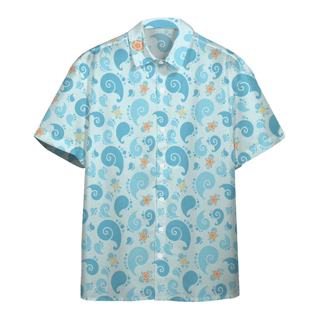 Pokemon Hawaiian Shirt Squirtle Pattern Cute Blue Hawaii Shirt Pokemon