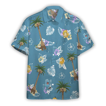 Pokemon Hawaiian Shirt Tropical Alolan Exeggutor Hawaii Shirt Pokemon