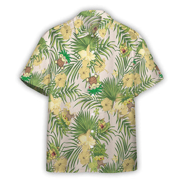 Pokemon Trendy Hawaiian Shirt Exeggutor Palm Leafs Hawaii Shirt Pokemon