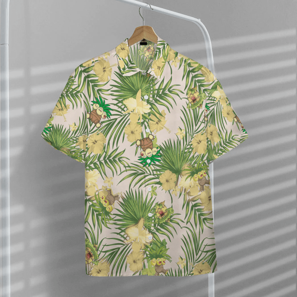 Pokemon Trendy Hawaiian Shirt Exeggutor Palm Leafs Hawaii Shirt Pokemon