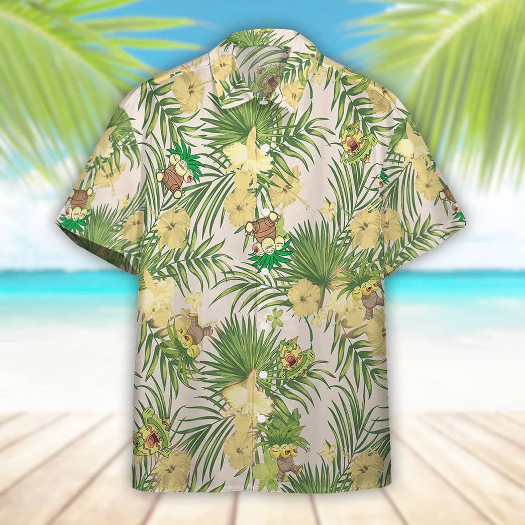 Pokemon Trendy Hawaiian Shirt Exeggutor Palm Leafs Hawaii Shirt Pokemon