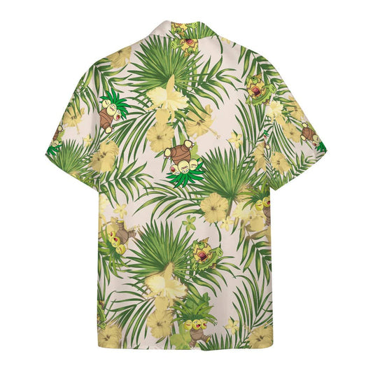 Pokemon Trendy Hawaiian Shirt Exeggutor Palm Leafs Hawaii Shirt Pokemon