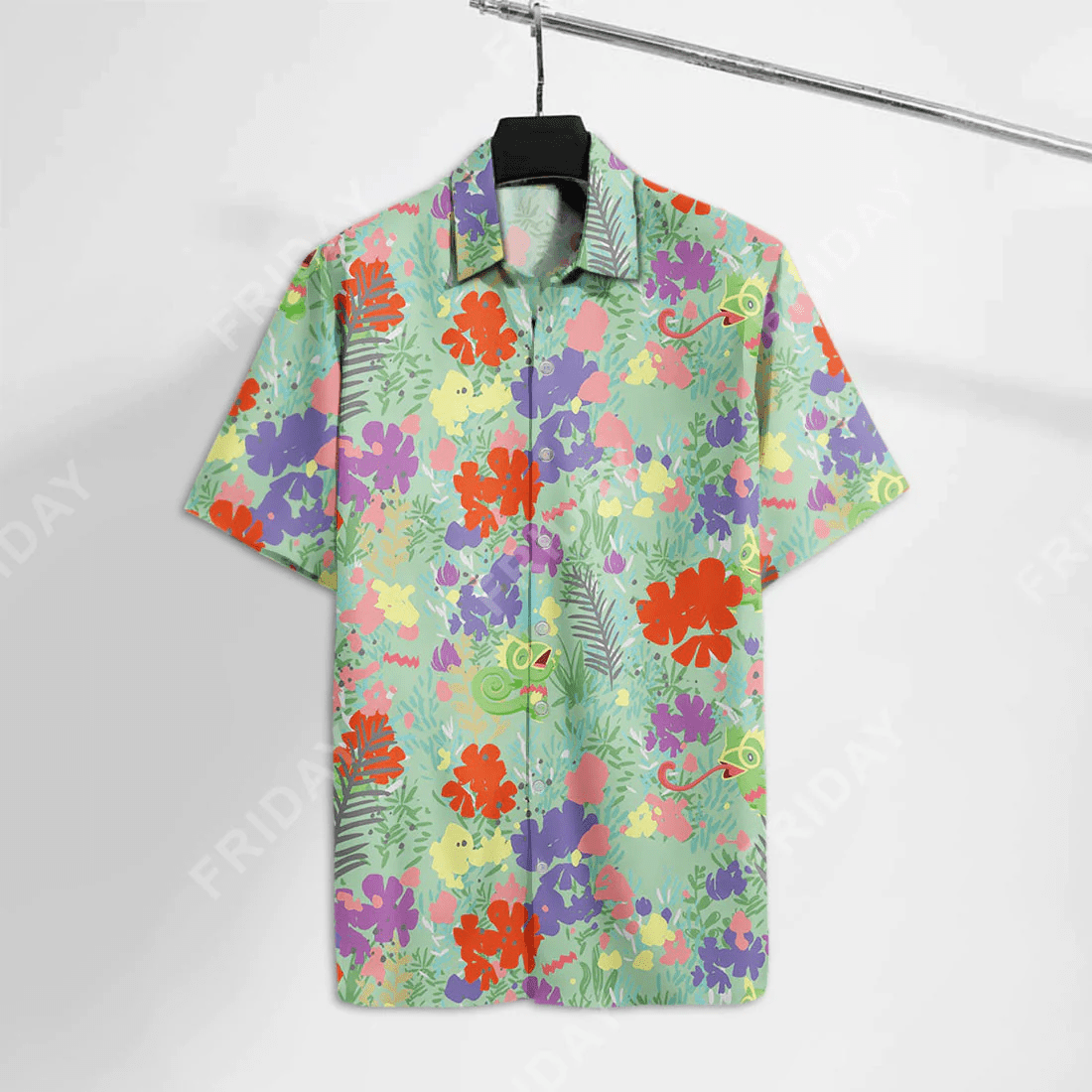 Pokemon Trendy Hawaiian Shirt Kecleon Pokemon Green Hawaii Pokemon Hawaii Shirt