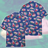 Pokemon Trendy Hawaiian Shirt Tropical Slowpoke Pink Blue Hawaii Shirt Pokemon