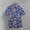 Pokemon Trendy Hawaiian Shirt Tropical Slowpoke Pink Blue Hawaii Shirt Pokemon