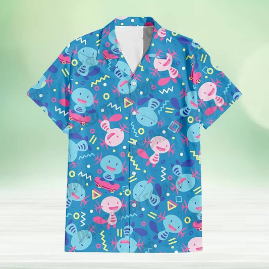 Pokemon Wooper Upah Featured on Hawaiian Shirt