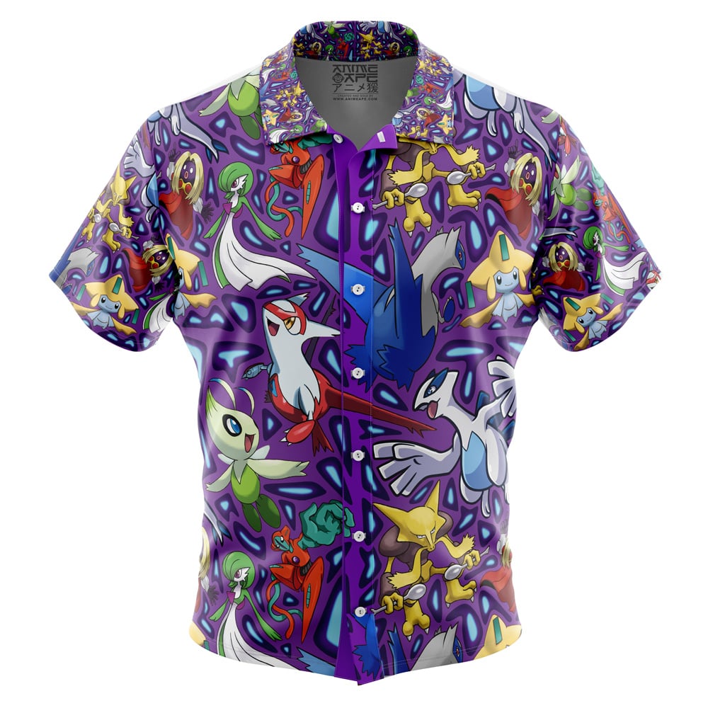 Psychic Type Pokemon Pokemon Button Up Hawaiian Shirt