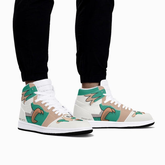 Playful Spirit with Rowlet Pokemon Air Jordan 1 High Top Shoes