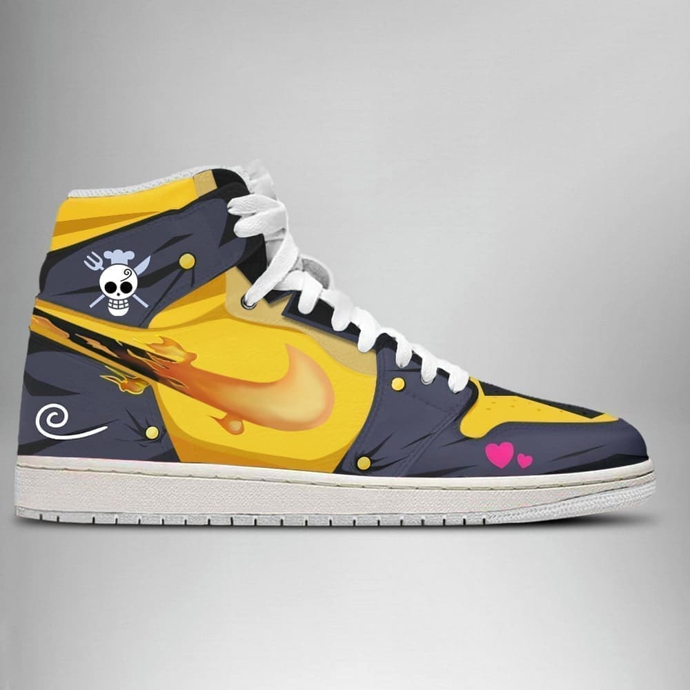 Sanji One Piece Air Jordan 1 High Top Shoes SMSOPA1 - Shoesmates