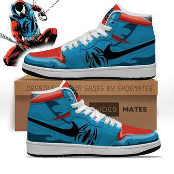 Scarlet Spider Air Jordan 1 High Top Shoes