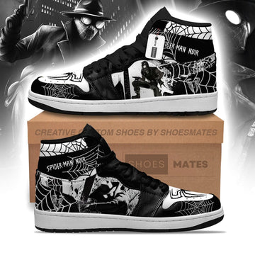 Spider-Man Noir Spider-Verse AJ1 High Top Shoes