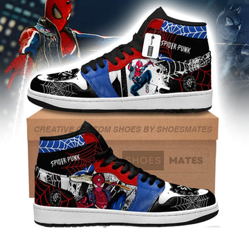 Spider-Punk Spider-Verse AJ1 High Top Shoes