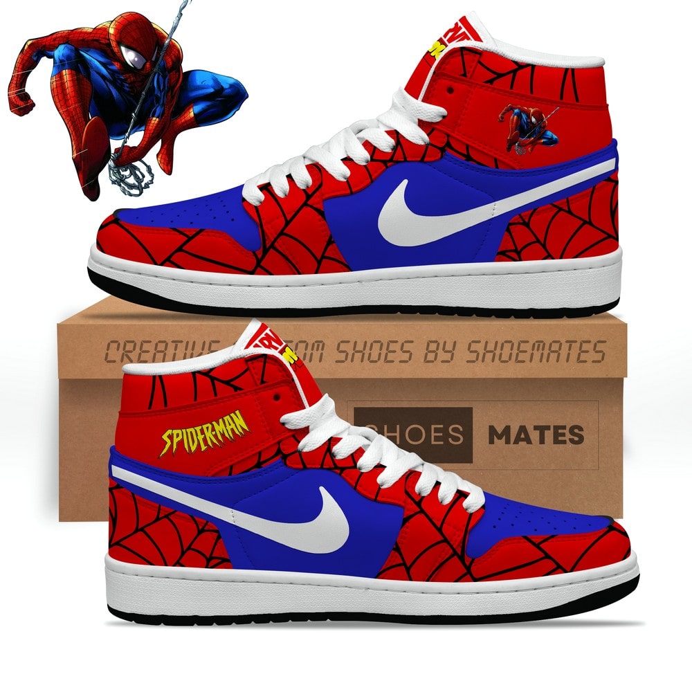 Spiderman Marvel Air Jordan 1 High Top Shoes