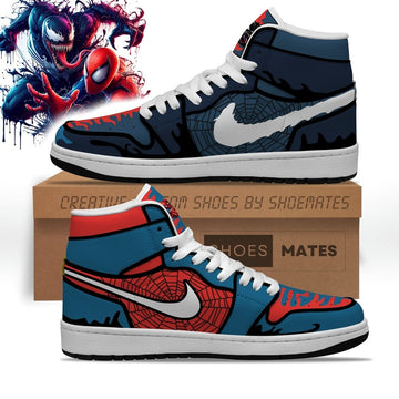 Spiderman x Venom Air Jordan 1 High Top Shoes