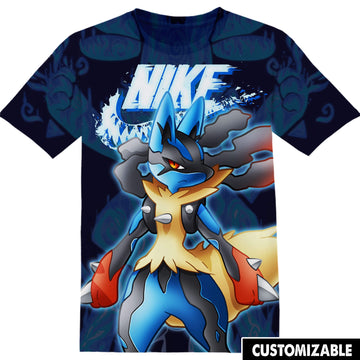 Cartoon Anime Gift For Lucario Fan Pokemon NK Adult And Kid Tshirt HG