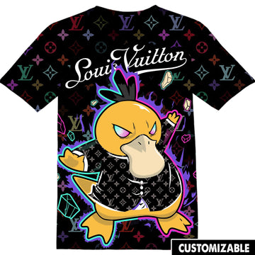 Cartoon Anime Gift For Psyduck Fan Pokemon Luxury LV Adult And Kid Tshirt HG