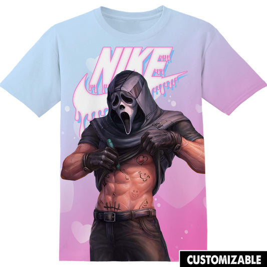 Halloween Gift For Ghostface Fan Funny Ghostface Muscle Horror Movie NK Adult And Kid Tshirt HG