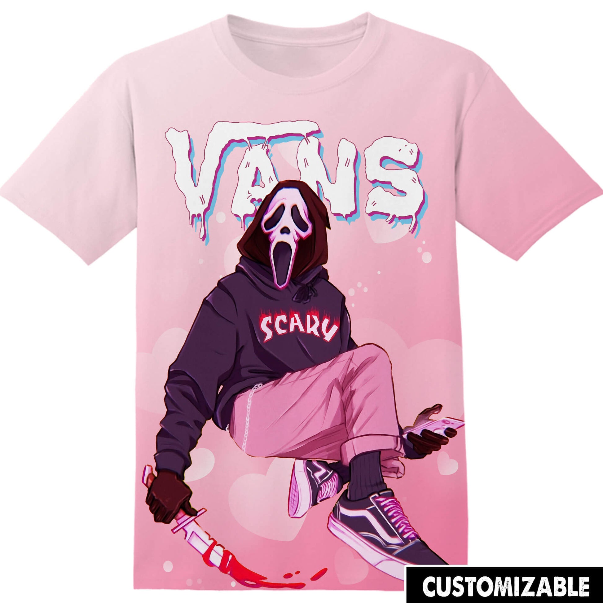 Halloween Gift For Ghostface Fan Funny Ghostface Wears Sneaker Horror Movie VN Adult And Kid Tshirt HG