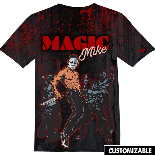 Magic Mike Halloween Gift Michael Myer Fan Funny Michael Myer Muscle Adult And Kid Tshirt HG