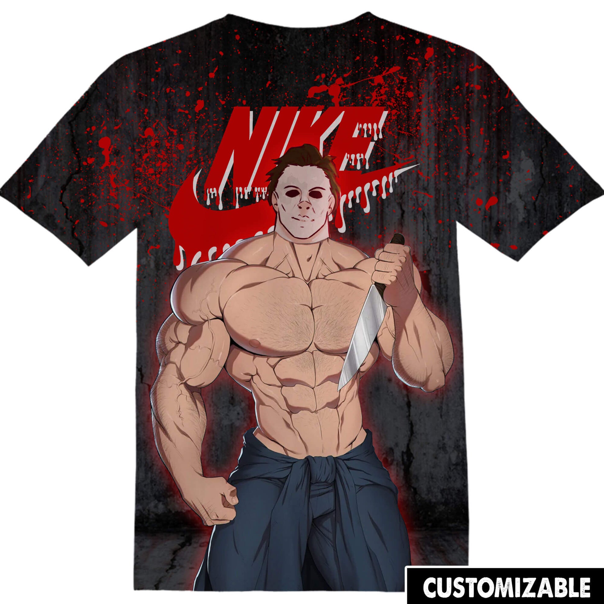 Halloween Gift Michael Myer Fan Funny Michael Myer Muscle Adult And Kid Tshirt HG