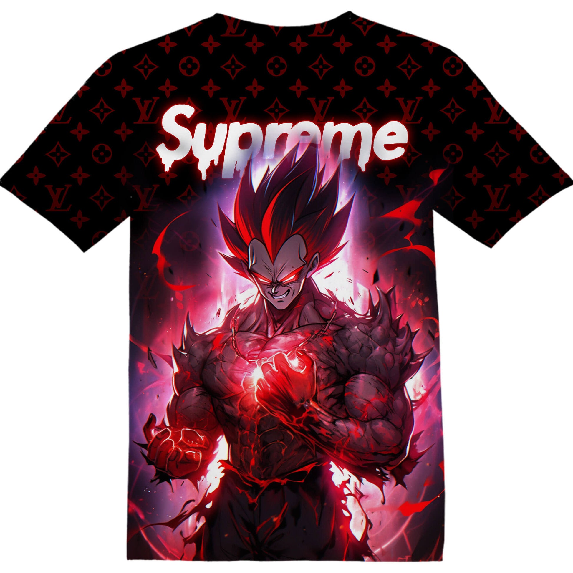 Anime Gift Super Vegeta Dragon Ball SP LV Red Tshirt Fan Adult And Kid Tshirt HG