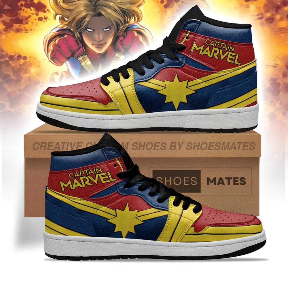 The Avengers Captain Marvel AJ1 High Top Shoes