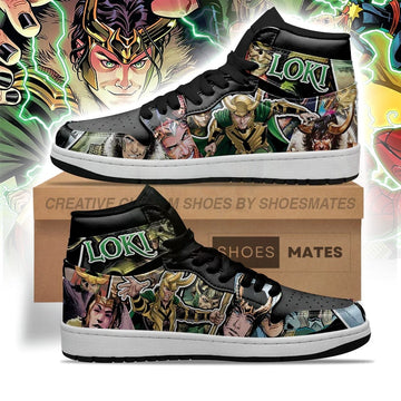 The Avengers Loki AJ1 High Top Shoes