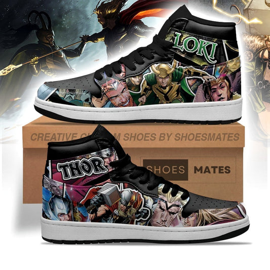 Thor and Loki AJ1 High Top Shoes