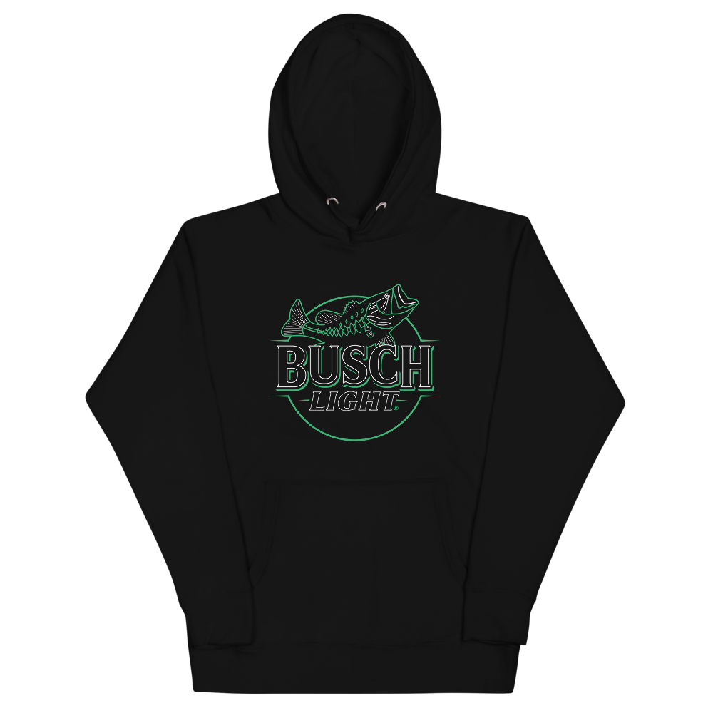 Busch Light Largemouth Bass Neon Sign Hoodie