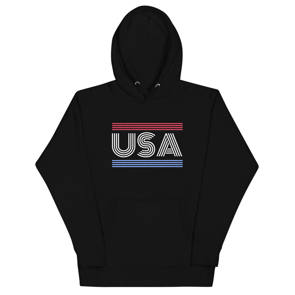 Retro '70s Stripes USA Hoodie