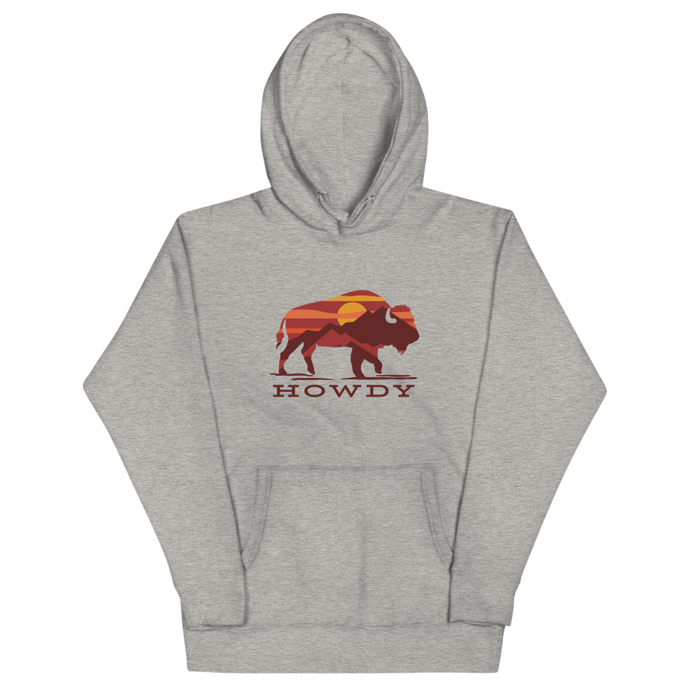 HOWDY Sunset Bison Hoodie