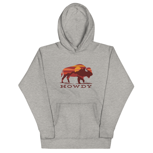 HOWDY Sunset Bison Hoodie