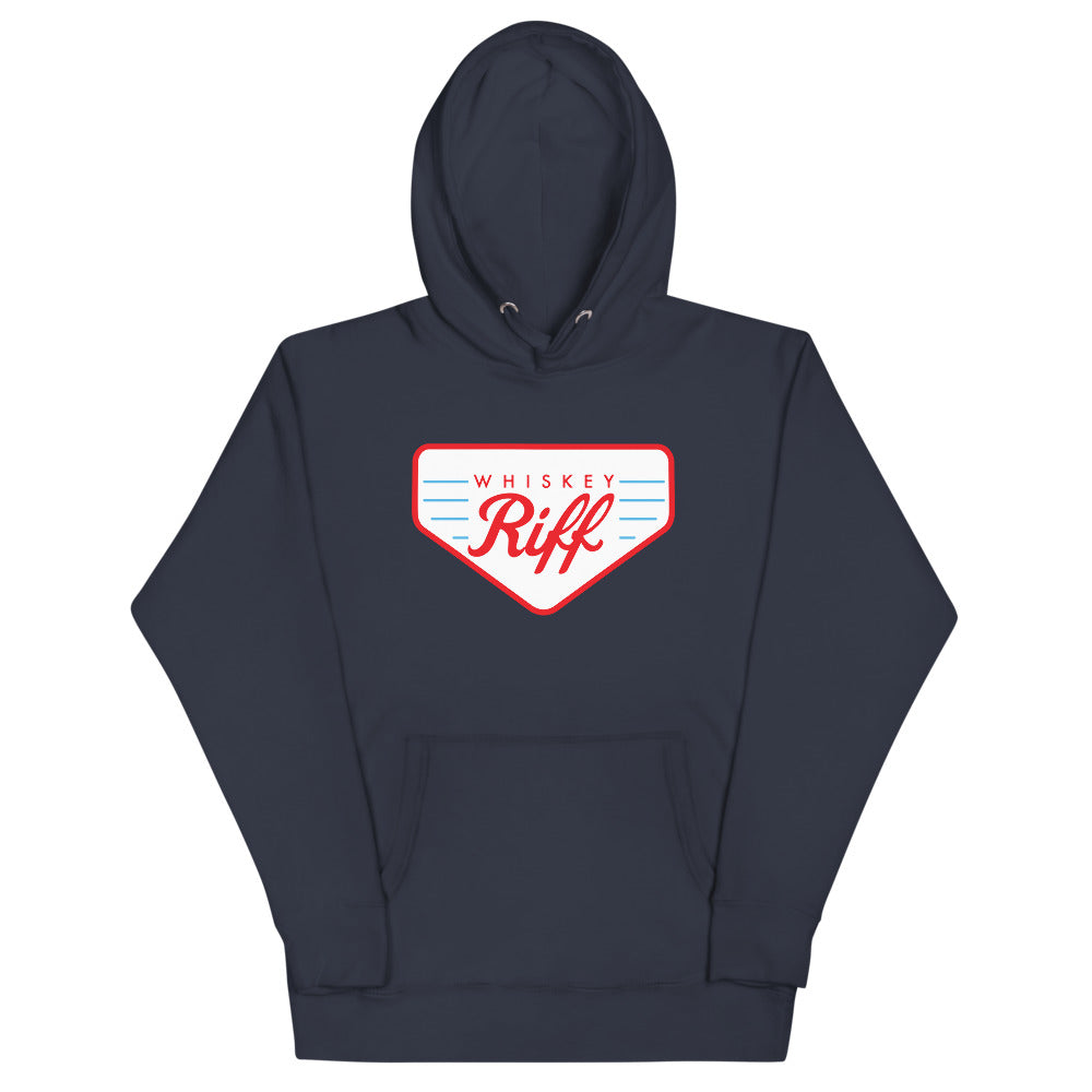 Whiskey Riff Retro Navy Hoodie