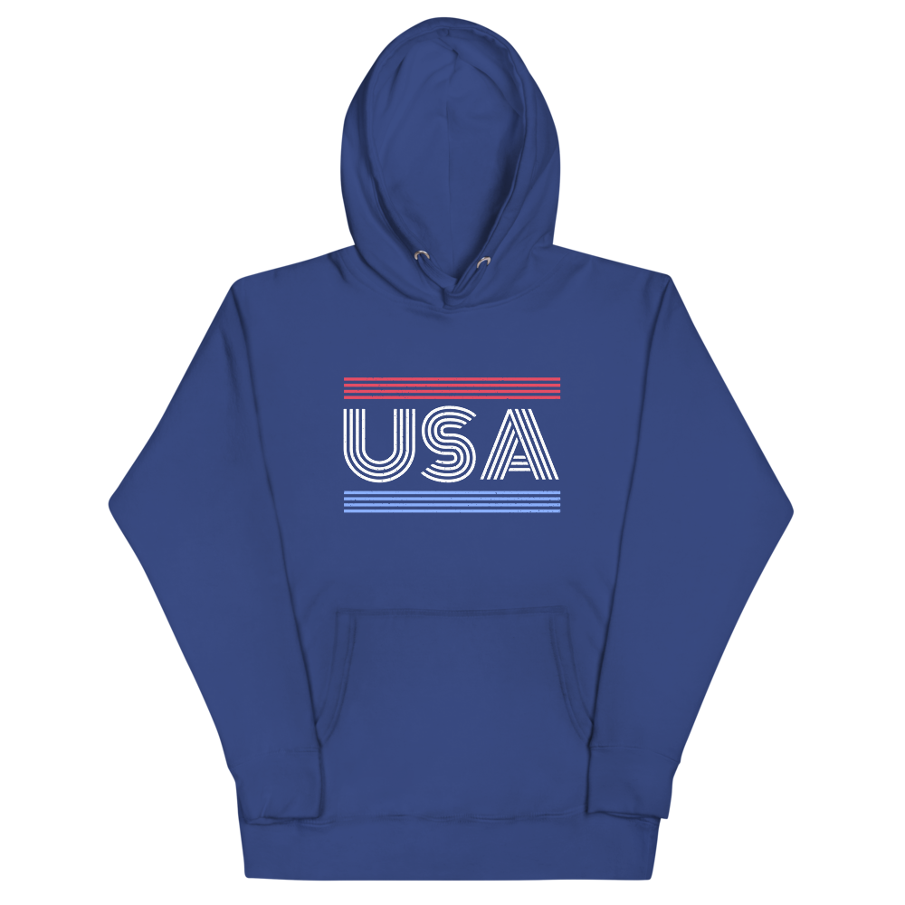 Retro '70s Stripes USA Hoodie