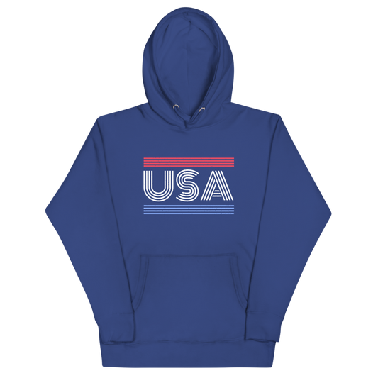 Retro '70s Stripes USA Hoodie