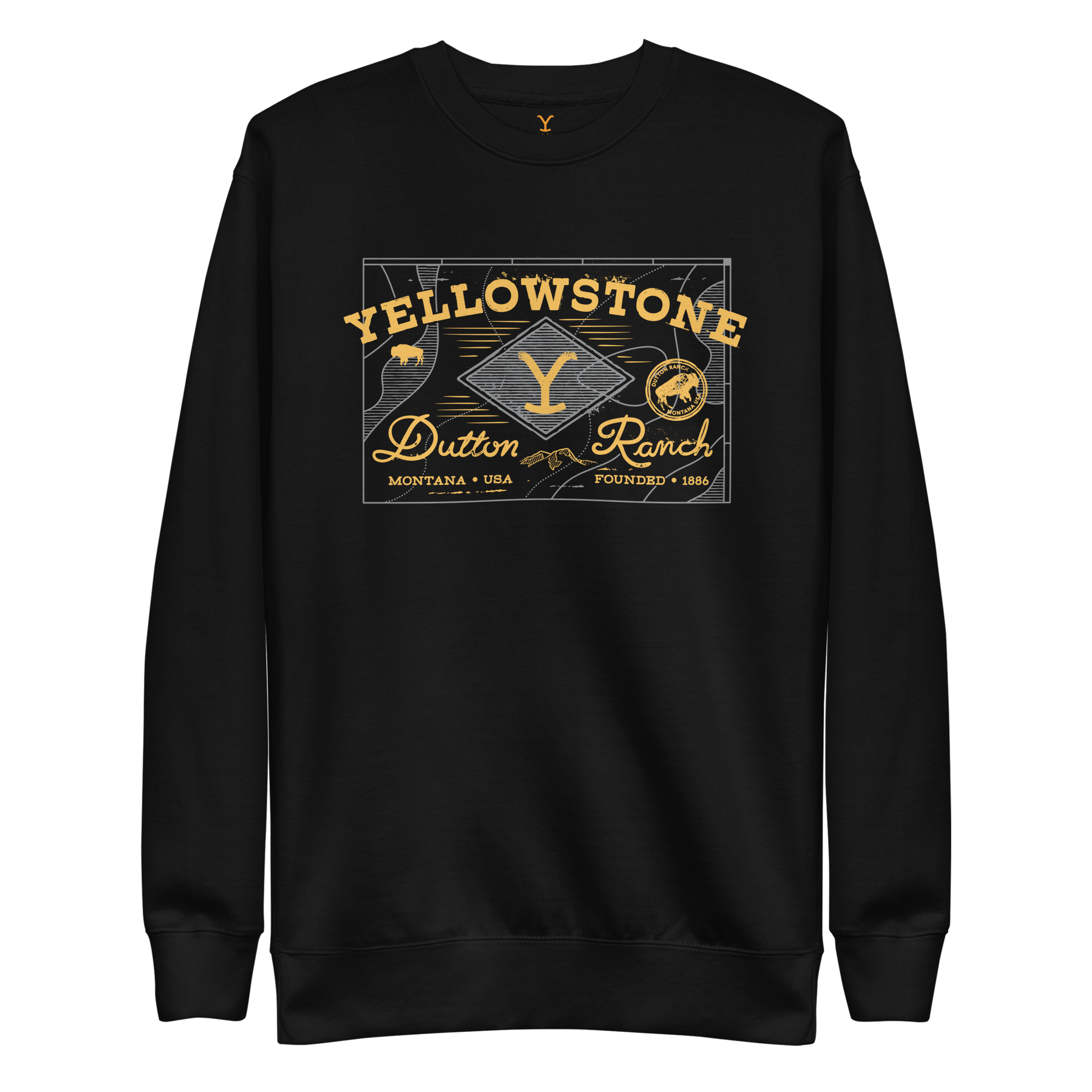 Yellowstone Dutton Ranch Badge Crewneck Sweatshirt