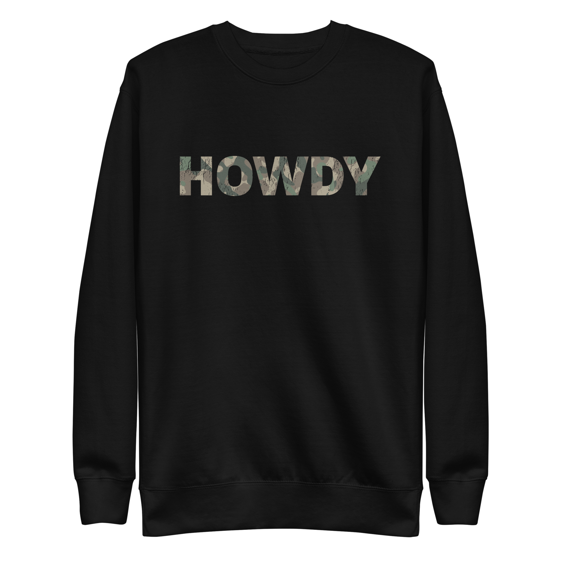 HOWDY Camo Crewneck Sweatshirt