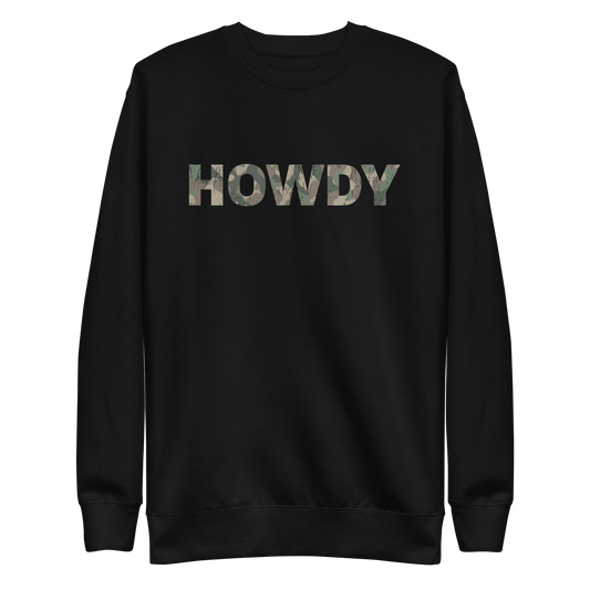 HOWDY Camo Crewneck Sweatshirt