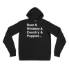 Beer & Whiskey & Country & Puppies Hoodie