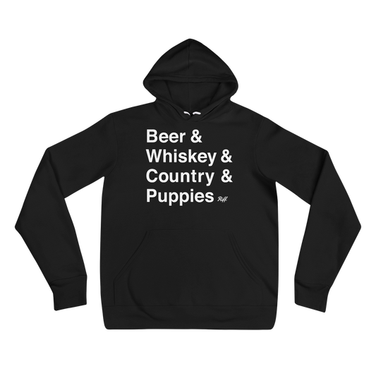 Beer & Whiskey & Country & Puppies Hoodie