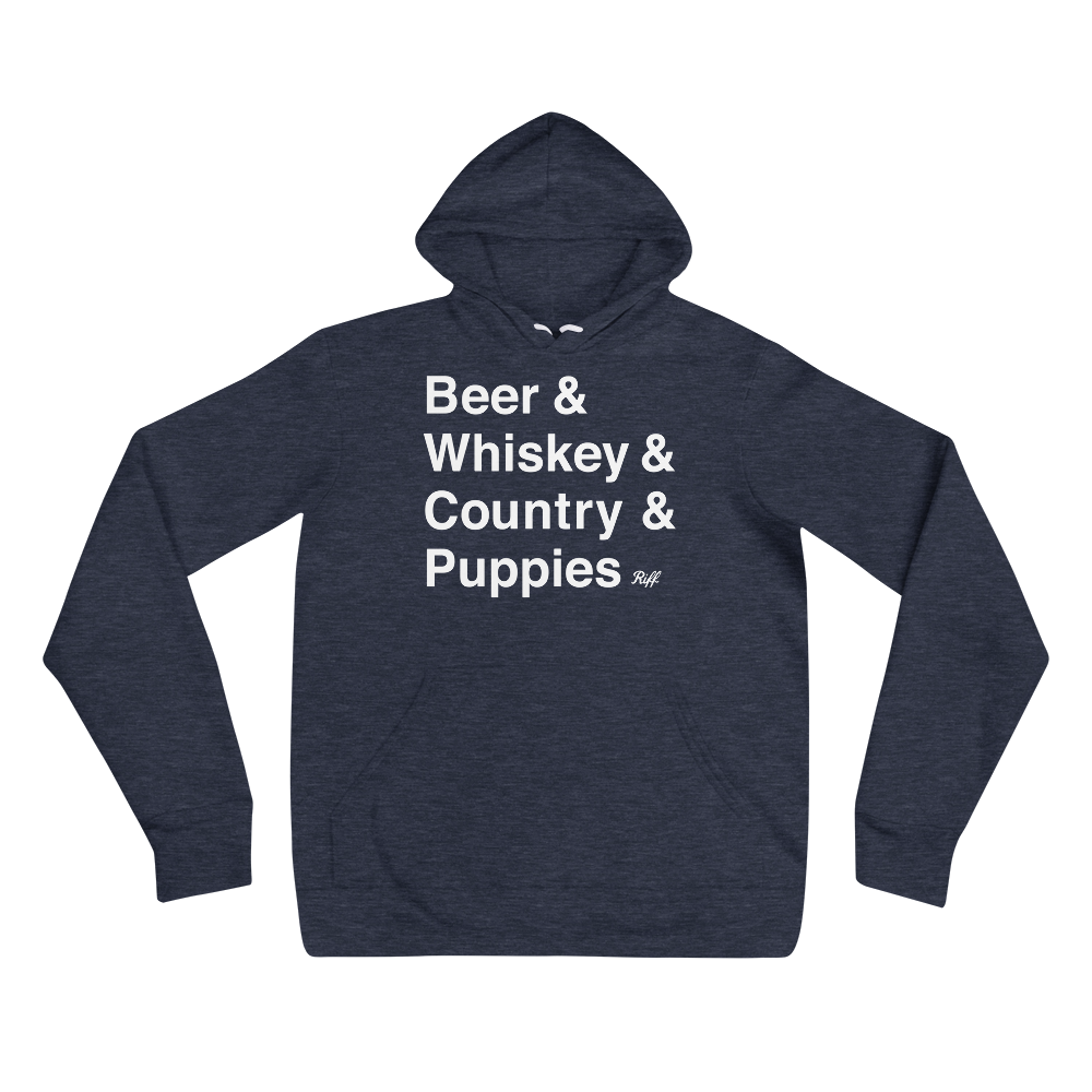 Beer & Whiskey & Country & Puppies Hoodie