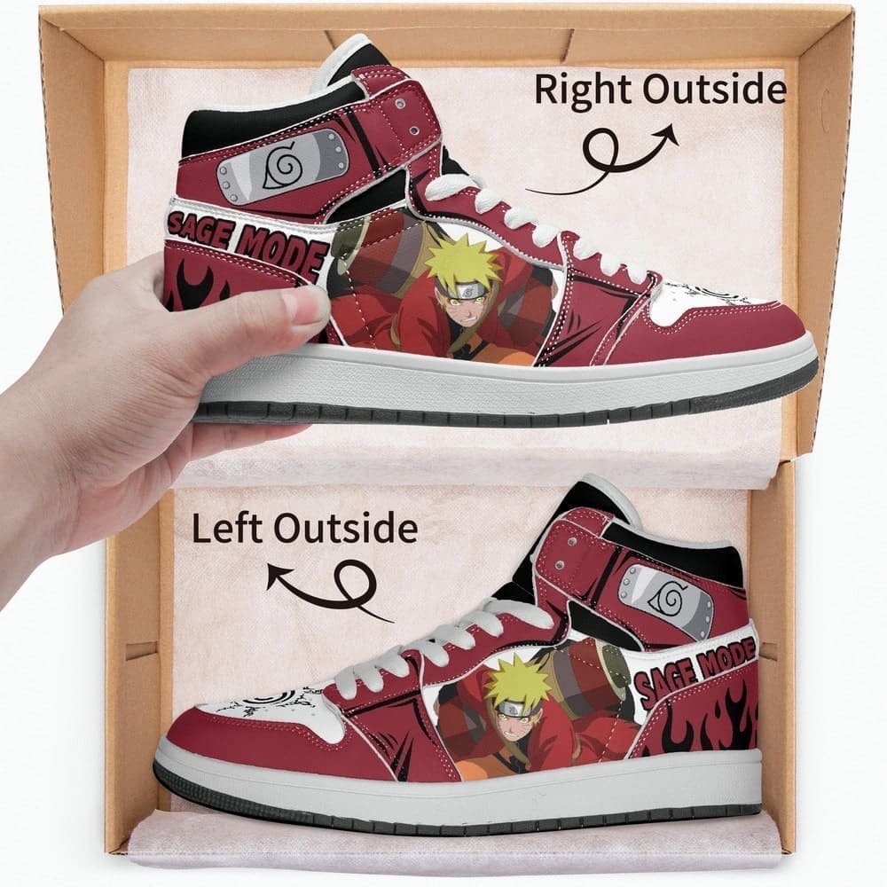 Uzumaki Naruto Air Jordan 1 High Top Shoes