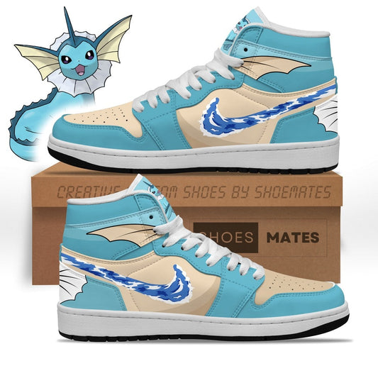 Vaporeon Pokemon Air Jordan 1 High Top Shoes