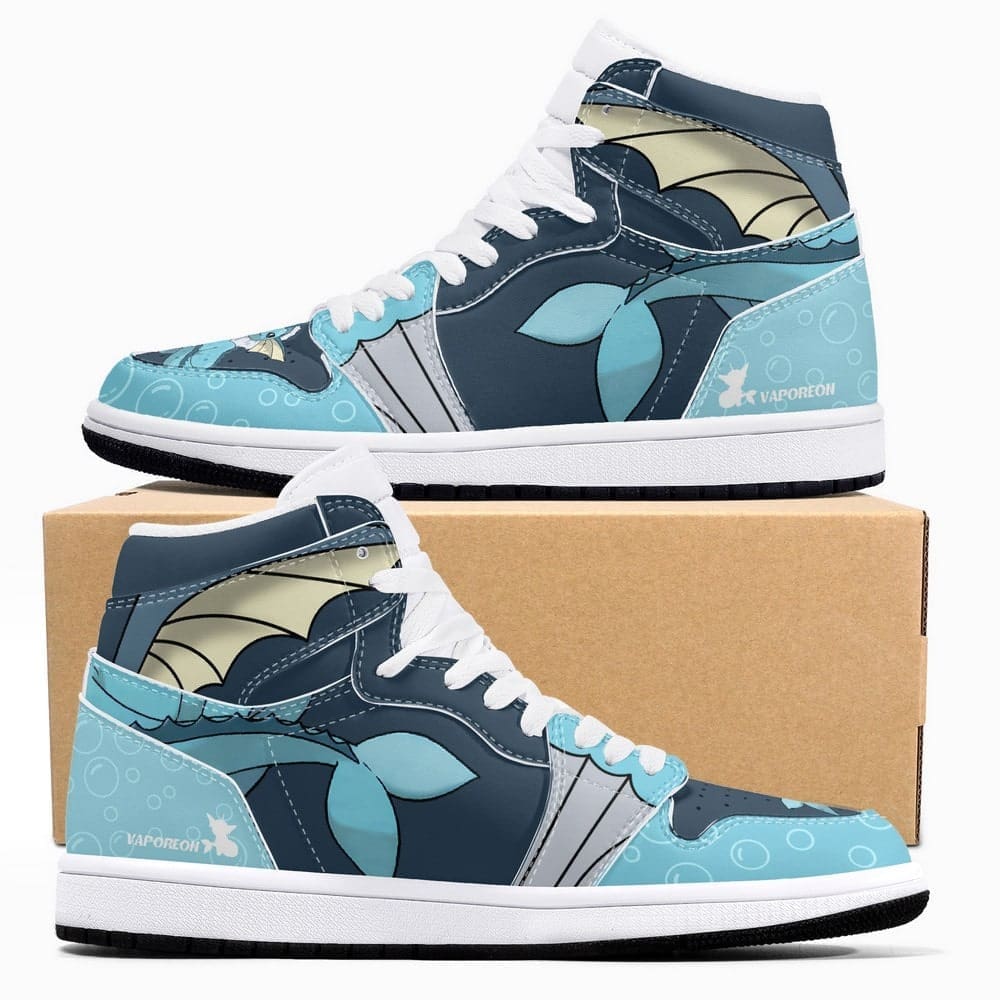 Vaporeon Pokemon Air Jordan 1 High Top Shoes