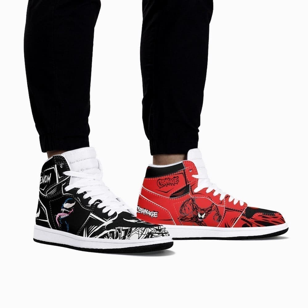 Venom Carnage Air Jordan 1 High Top Shoes