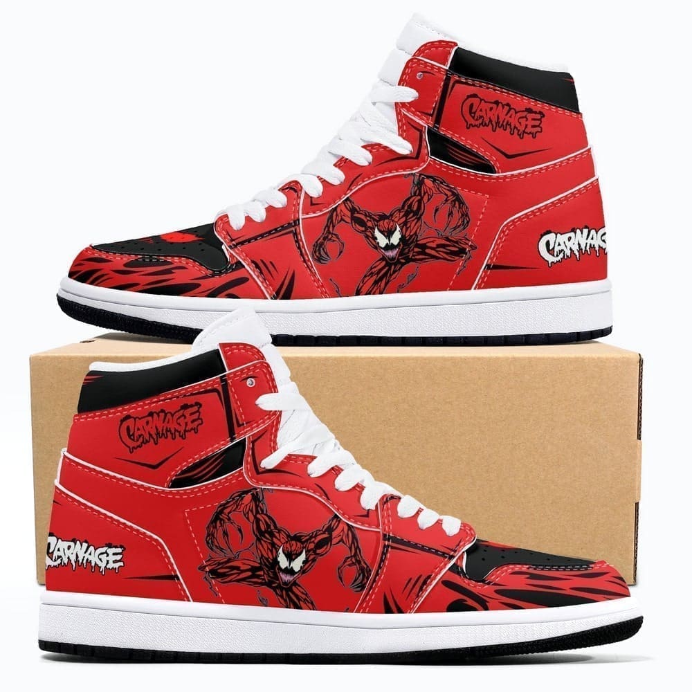 Venom Carnage Air Jordan 1 High Top Shoes