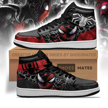 Venom x Spiderman AJ1 High Top Shoes